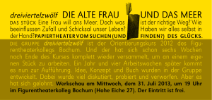 Flyer: Die alte Frau und das Meer