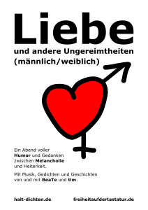 Liebe und andere Ungereimtheiten (männlich/weiblich)